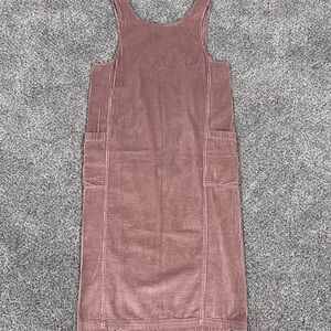 Giorgio Sant Angelo Rose Art Lagenlook Wide-Wale Corduroy Jumper Dress  Size 4 P